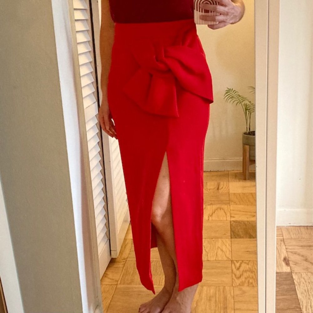 MANGO Suit Collection Red Pencil Skirt NWT